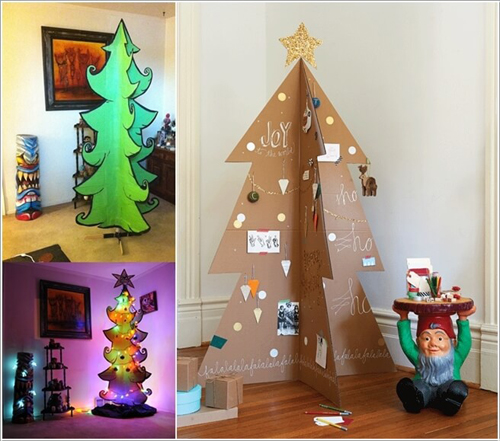 Các cây thông Giáng sinh ngộ nghĩnh làm từ đồ có sẵn trong nhà